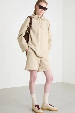 Bermuda in felpa - Beige