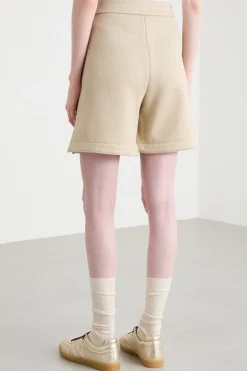 Bermuda in felpa - Beige