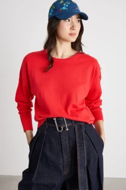 Berretto in jeans ricamato - Blu