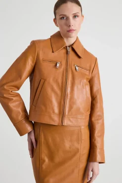 Biker con taschini - Cammello