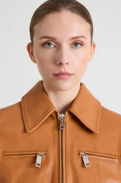 Biker con taschini - Cammello