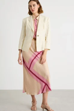 Blazer aderente con bottone singolo - Bianco