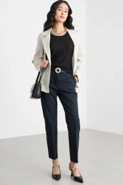 Blazer aderente in jersey - Beige