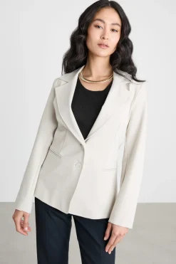 Blazer aderente in jersey - Beige