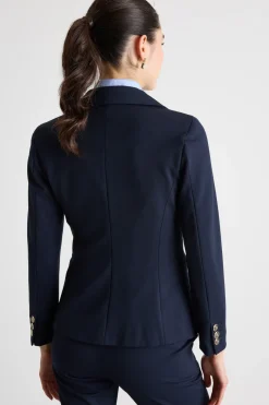 Blazer aderente in jersey - Blu