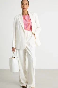 Blazer ampio con tasche - Bianco