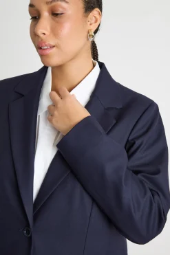 Blazer ampio con tasche - Blu