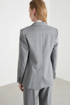 Blazer a quadri - Grigio