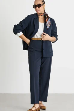 Blazer boxy con tasche maxi - Blu