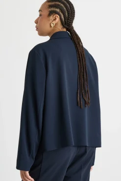 Blazer boxy con tasche maxi - Blu