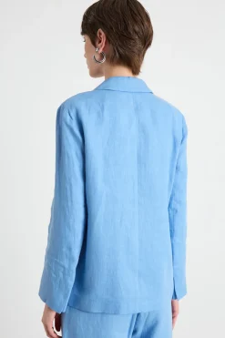 Blazer con ampie tasche - Azzurro