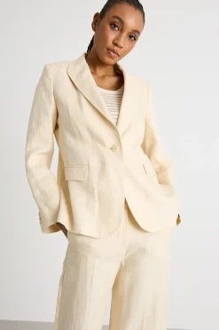 Blazer con bottone singolo - Avorio