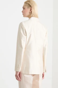 Blazer con bottone singolo - Avorio