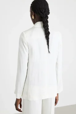 Blazer con bottone singolo - Bianco