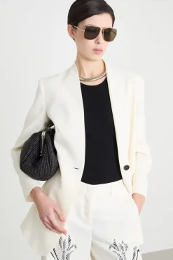 Blazer con bottone singolo - Bianco