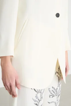 Blazer con bottone singolo - Bianco