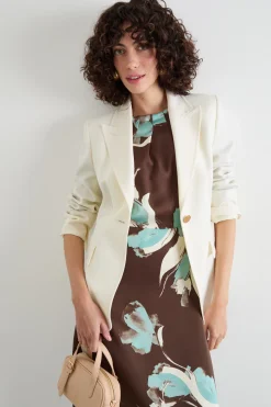 Blazer con bottone singolo - Bianco