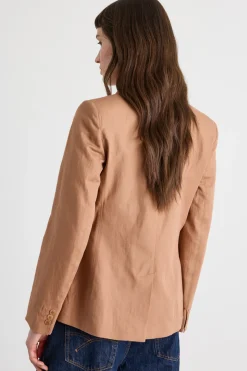 Blazer con bottone singolo - Cammello