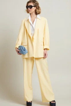 Blazer con bottone singolo - Giallo