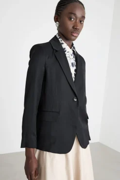Blazer con bottone singolo - Nero