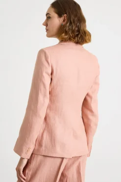 Blazer con bottone singolo - Rosa