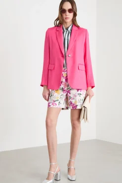 Blazer con bottone singolo - Rosa