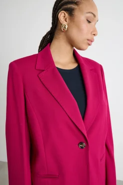 Blazer con bottone singolo - Rosa