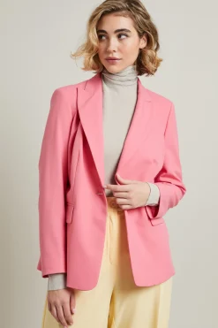 Blazer con bottone singolo - Rosa