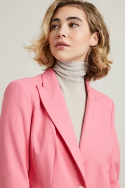 Blazer con bottone singolo - Rosa