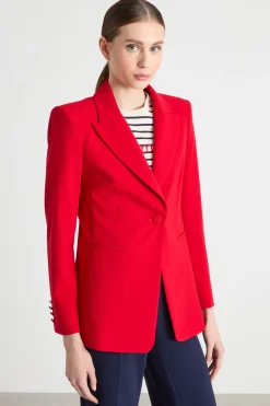 Blazer con bottone singolo - Rosso