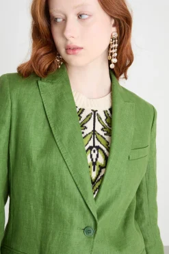 Blazer con bottone singolo - Verde