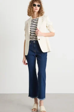 Blazer con bottoni a vista - Bianco