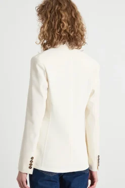 Blazer con bottoni a vista - Bianco