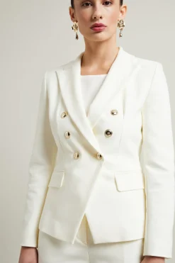 Blazer con bottoni in metallo - Bianco