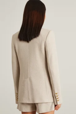 Blazer con bottoni metallici - Sabbia