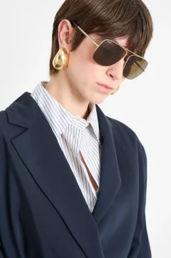 Blazer con cintura - Blu Notte
