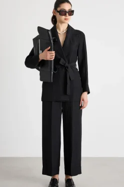 Blazer con cintura - Nero