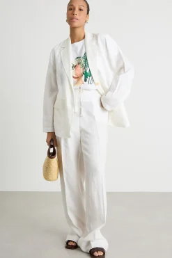 Blazer con coulisse sul retro - Bianco