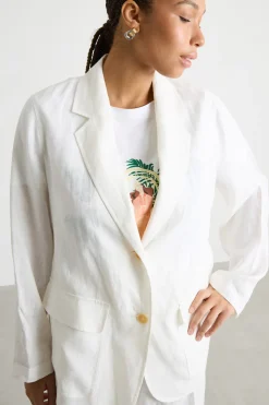 Blazer con coulisse sul retro - Bianco