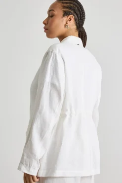 Blazer con coulisse sul retro - Bianco