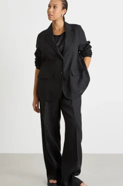 Blazer con coulisse sul retro - Nero