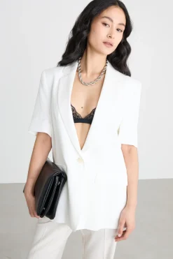 Blazer con maniche corte - Bianco