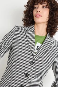 Blazer con tasche applicate - Nero Bainco