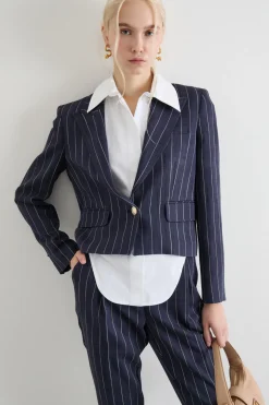 Blazer crop - Blu