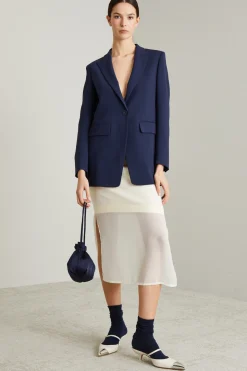 Blazer dalla linea allungata - Blu