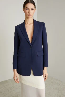 Blazer dalla linea allungata - Blu