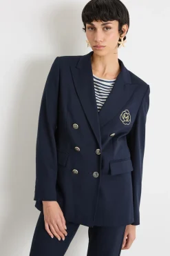 Blazer doppiopetto aderente - Blu