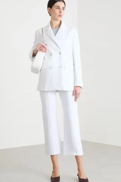 Blazer doppiopetto ampio - Bianco