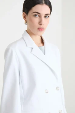 Blazer doppiopetto ampio - Bianco