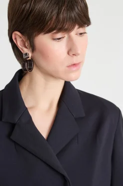 Blazer doppiopetto ampio - Blu
